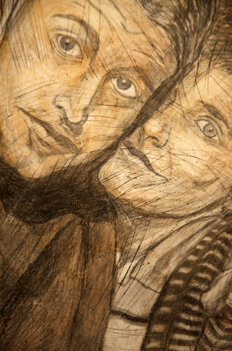 Billy & Tara portrait drawing, by Billy Reiter