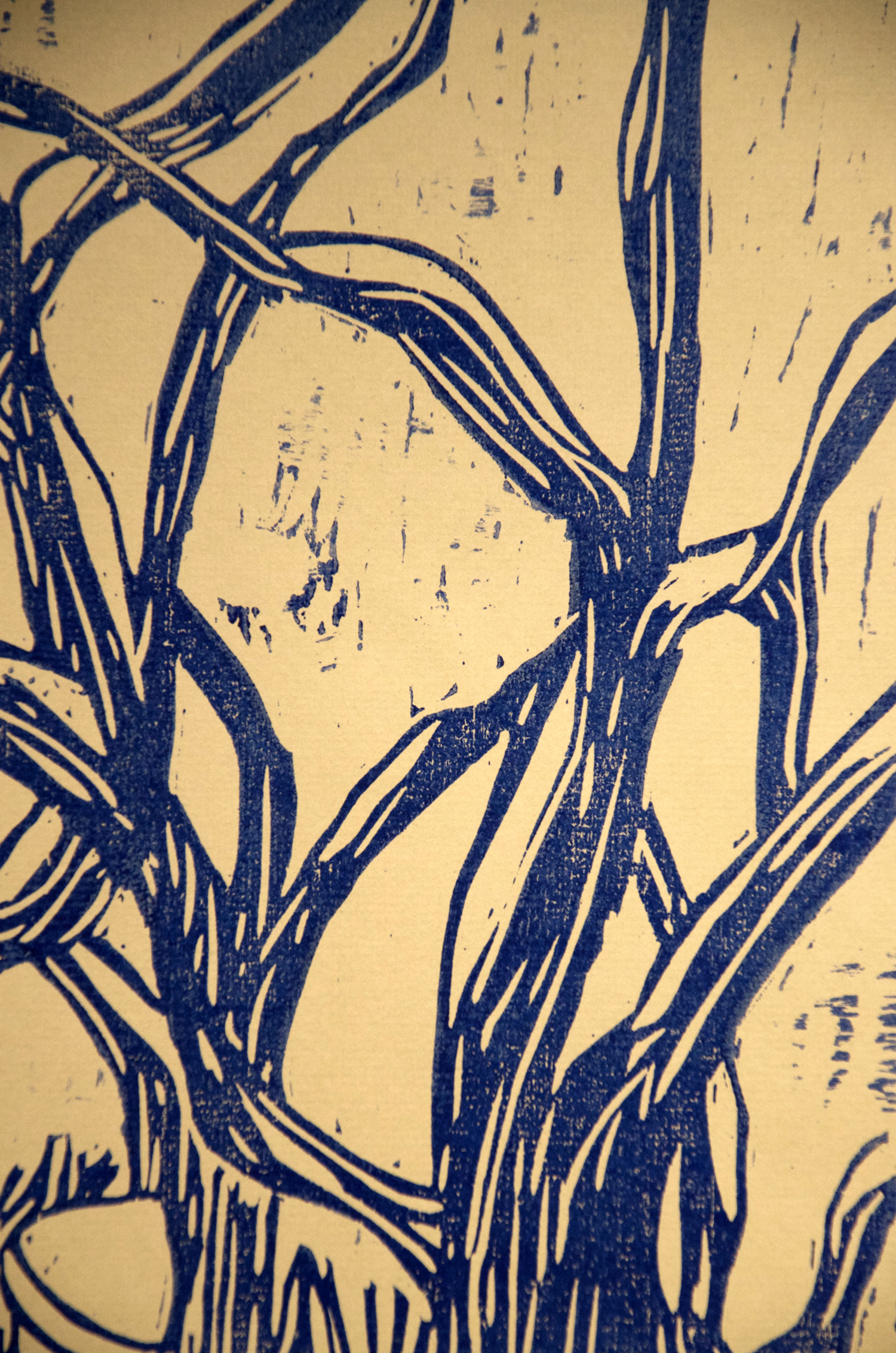 Billy woodcut print, by Tara Marolf