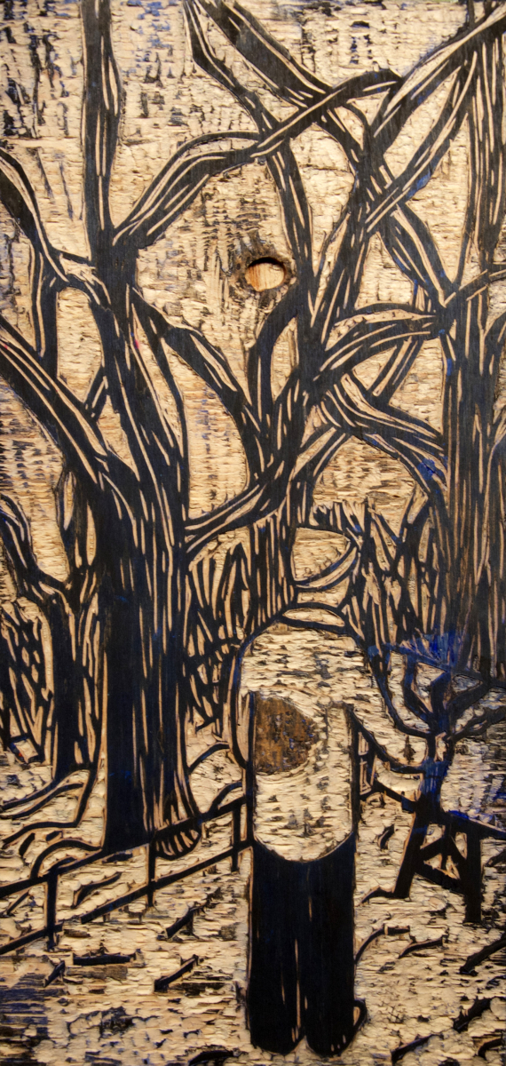 Billy woodcut print, by Tara Marolf