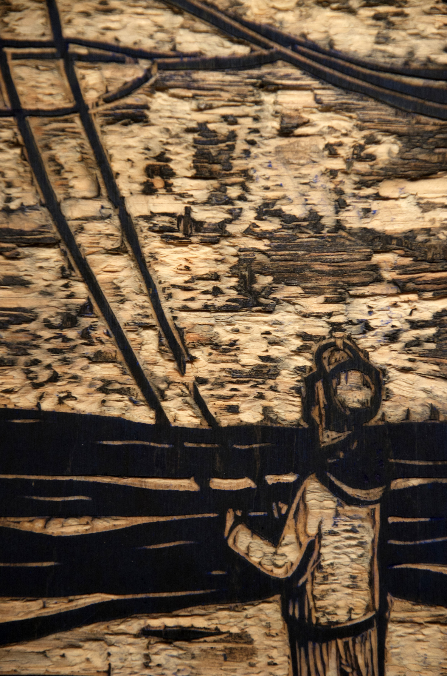 Dad woodcut print, by Tara Marolf
