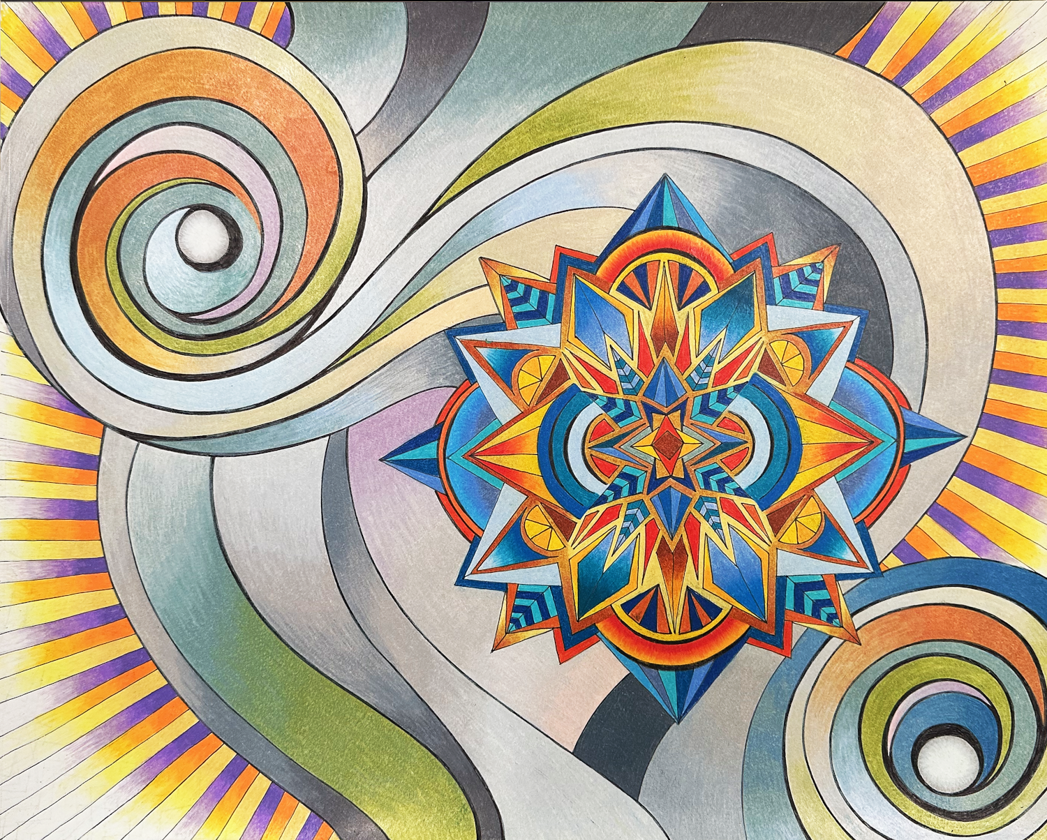 Flowers #15 drawing, by Tara Marolf