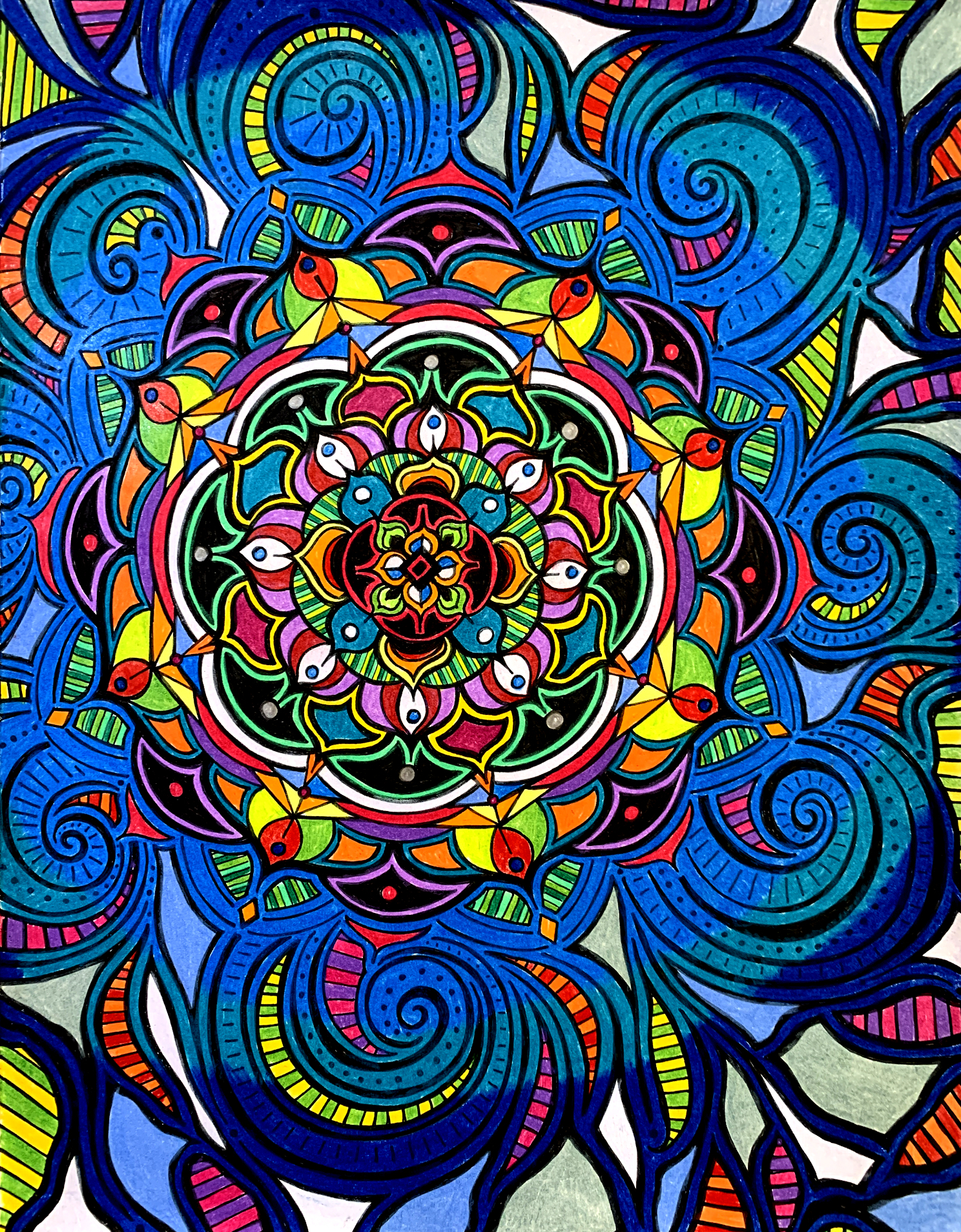 Flowers #7 drawing, by Tara Marolf