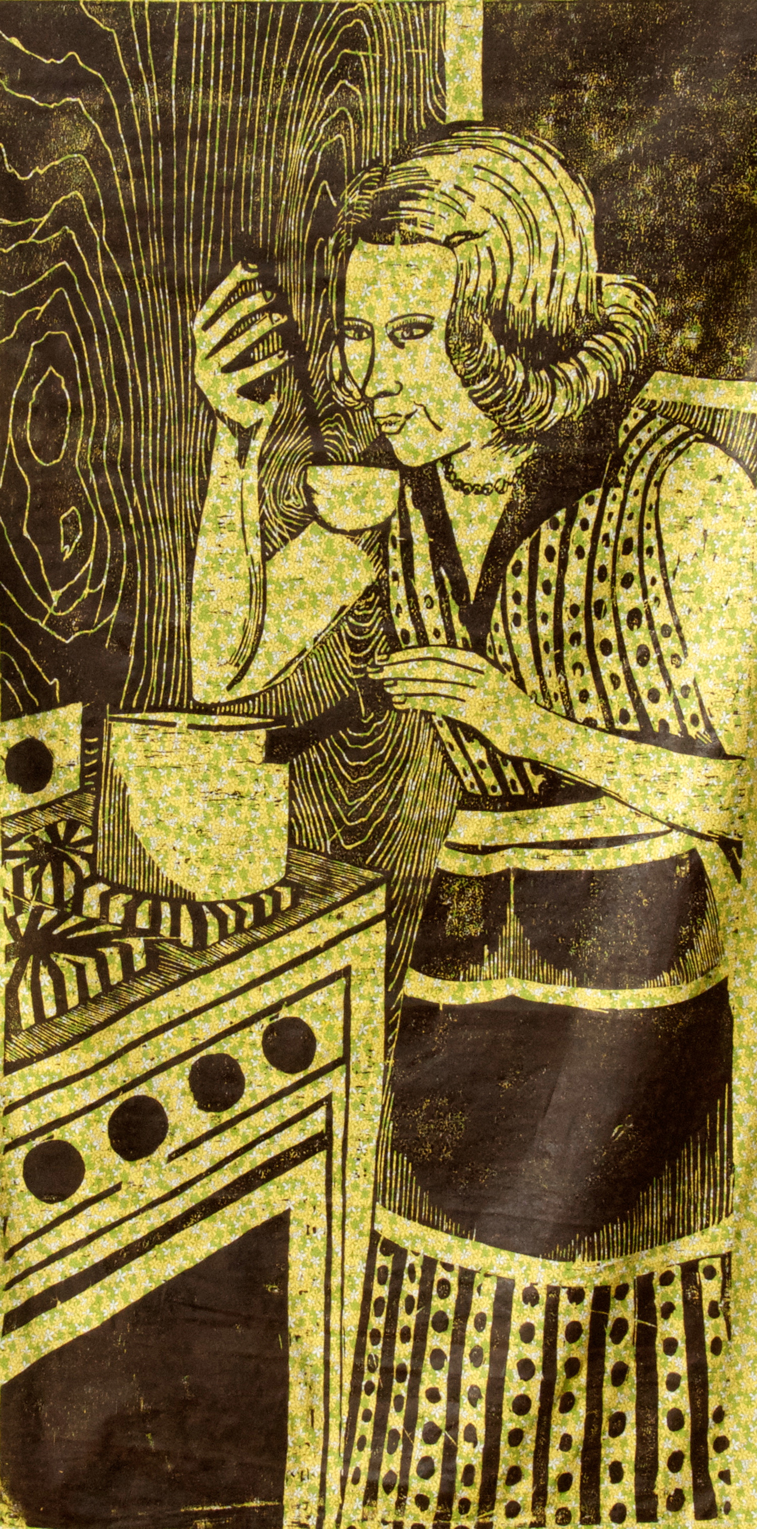 The Good Wife #2 woodcut print, by Tara Marolf