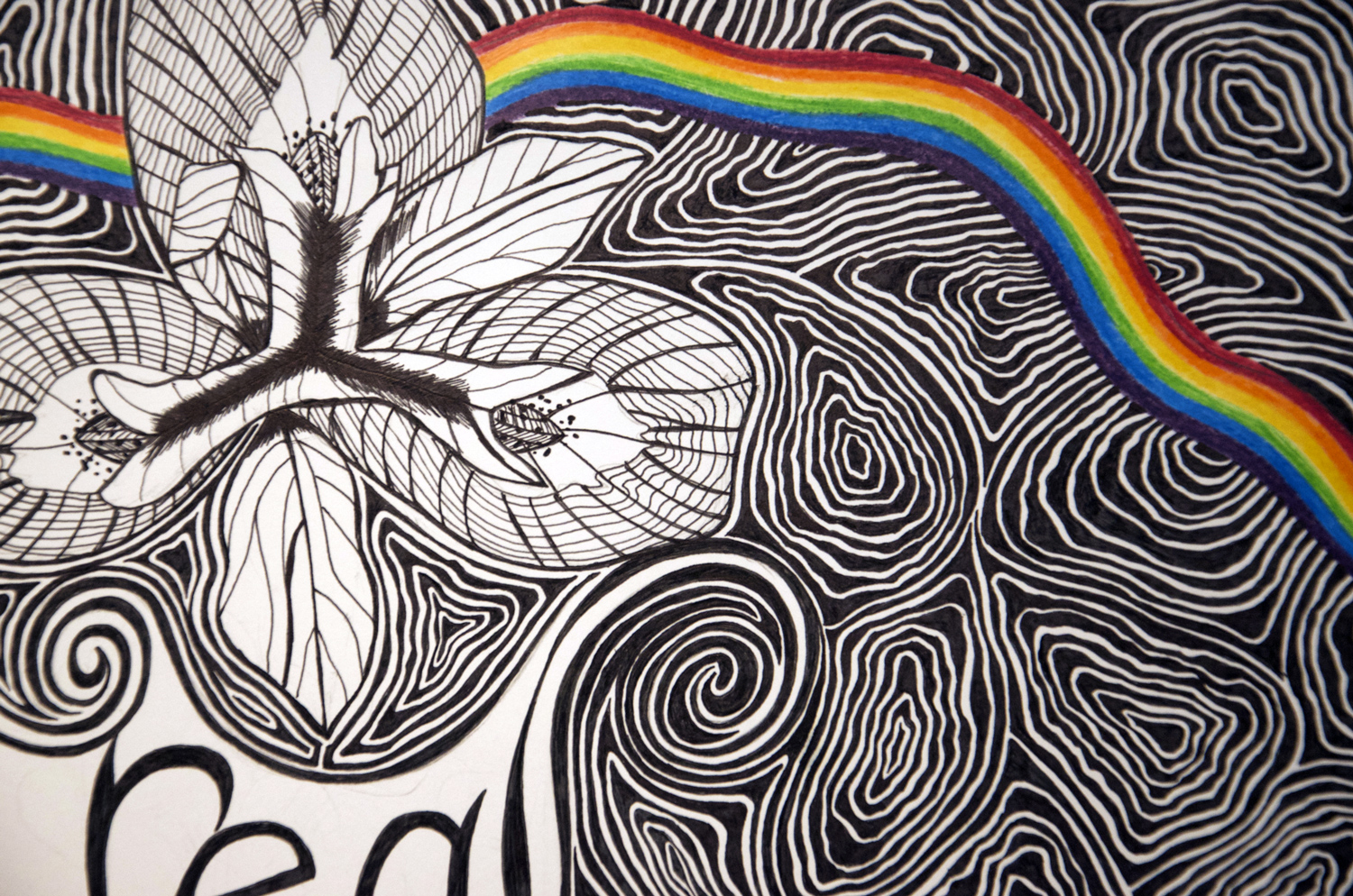 Love Is Real Flower drawing, by Tara Marolf
