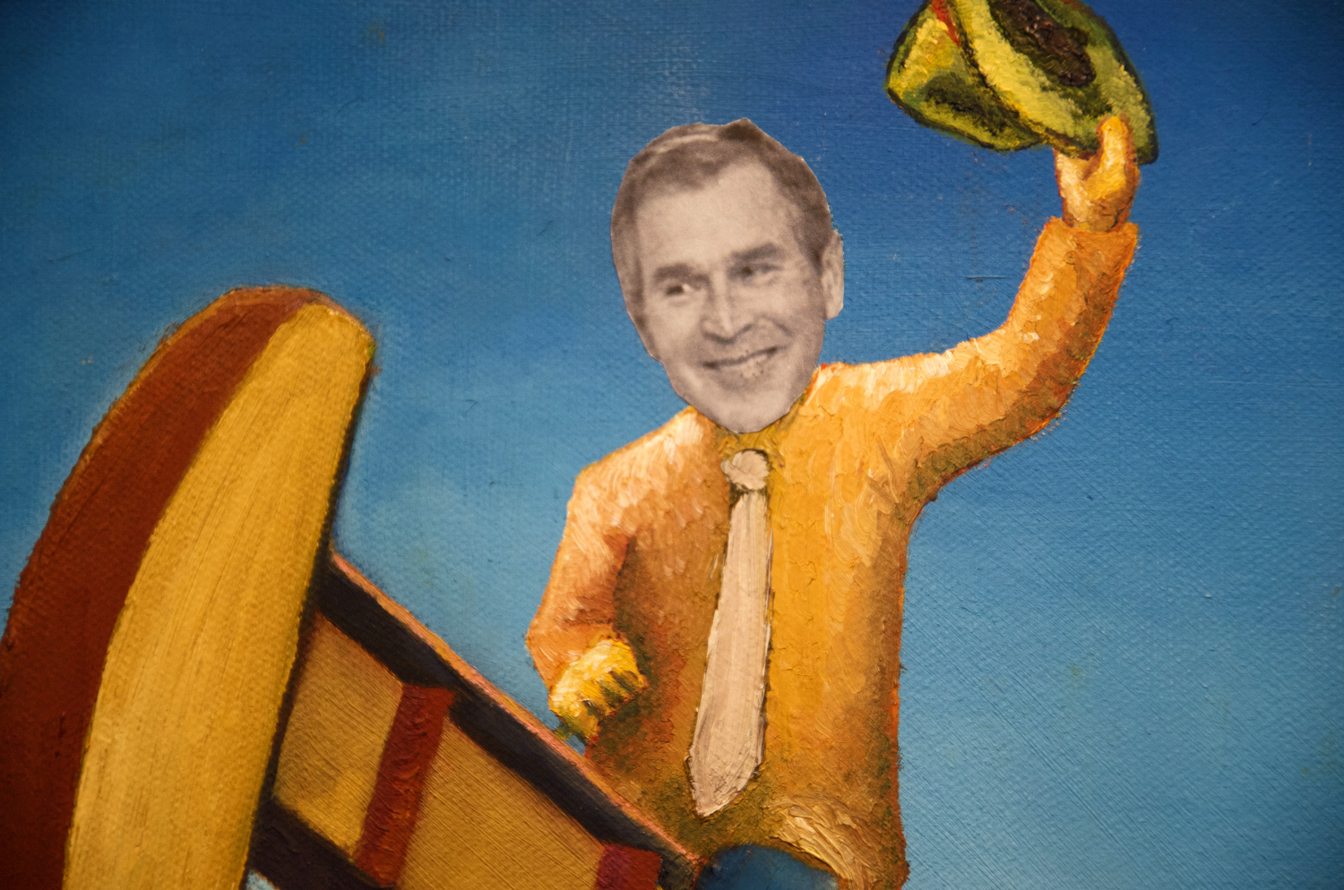Midnight Cowboy oil painting (GW Bush political satire), by Billy Reiter