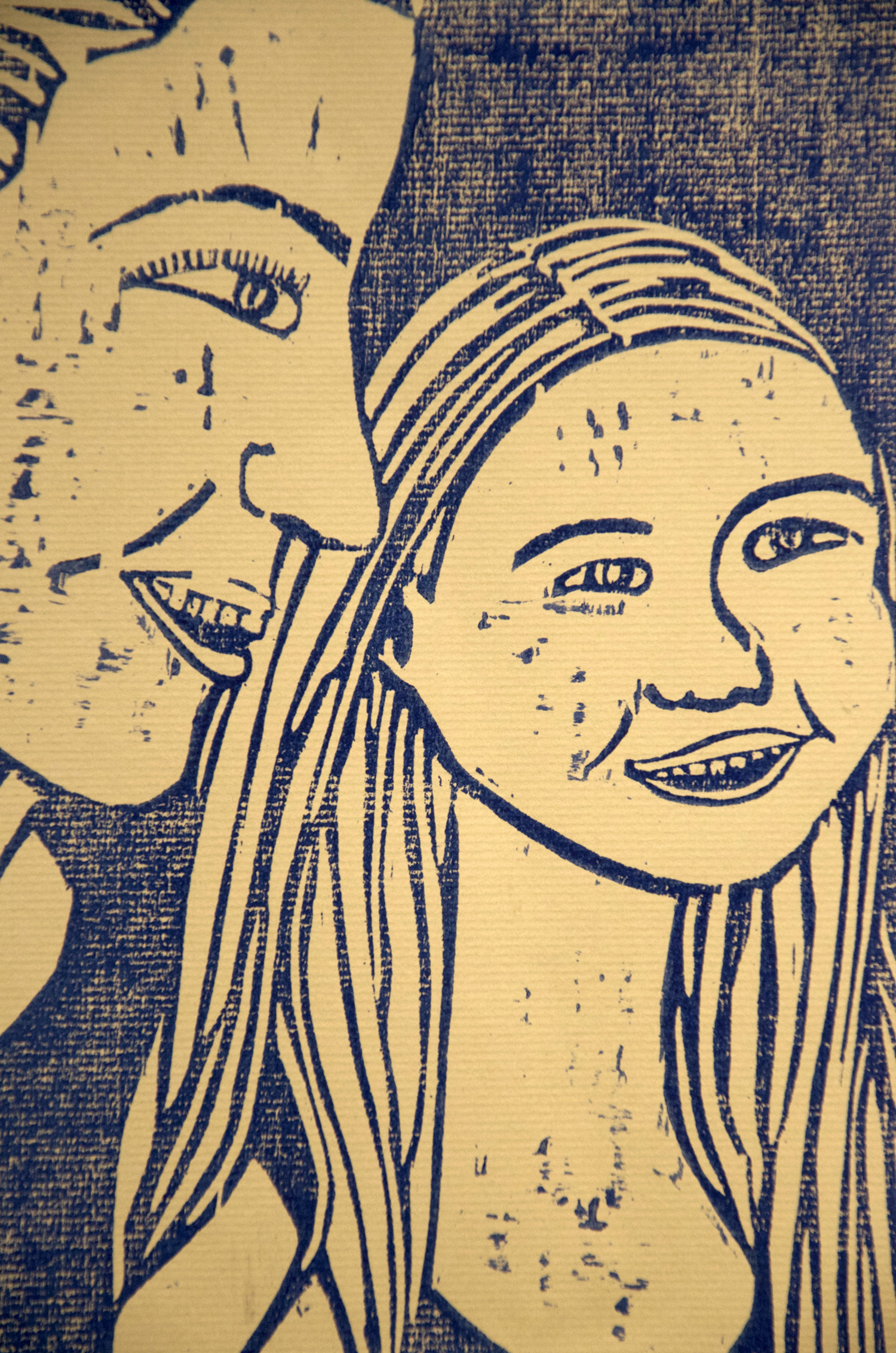 Mom woodcut print, by Tara Marolf