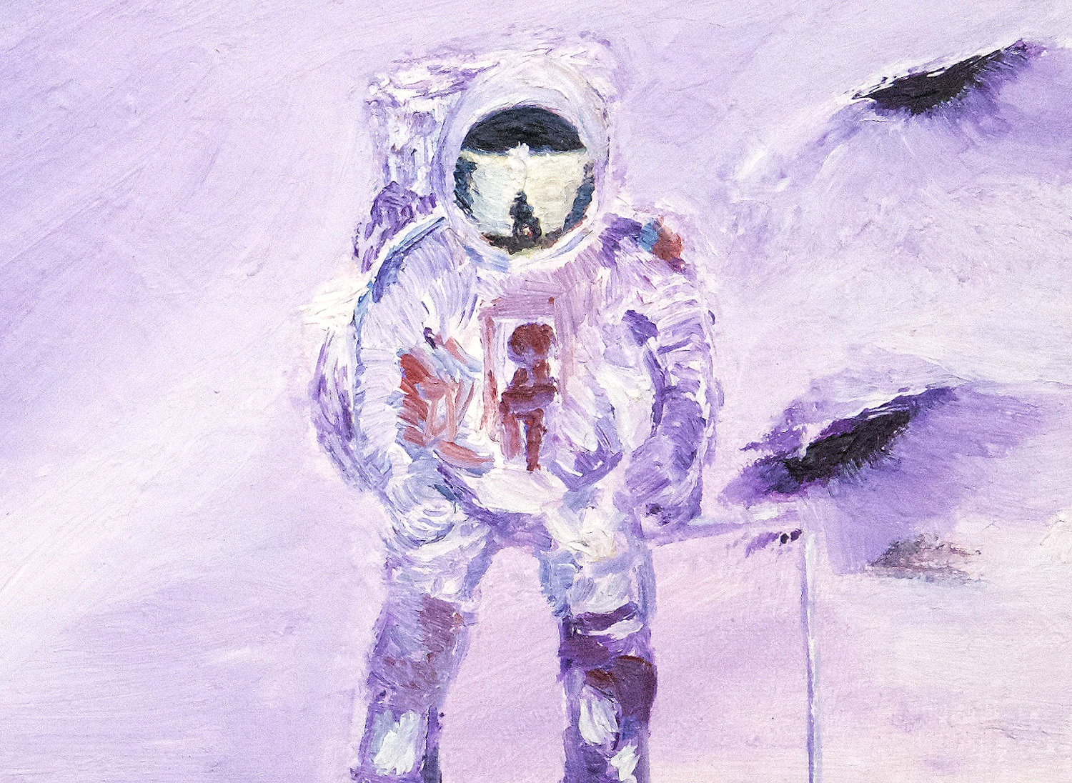 Moon Man oil painting, by Billy Reiter
