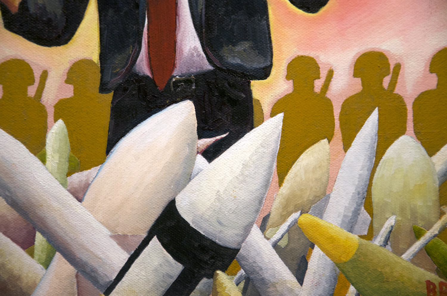No Guns No Glory oil painting (GW Bush political satire), by Billy Reiter