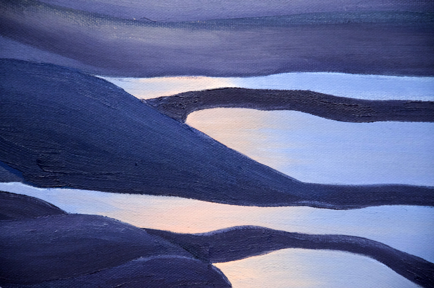 Snowy Field oil painting, by Tara Marolf