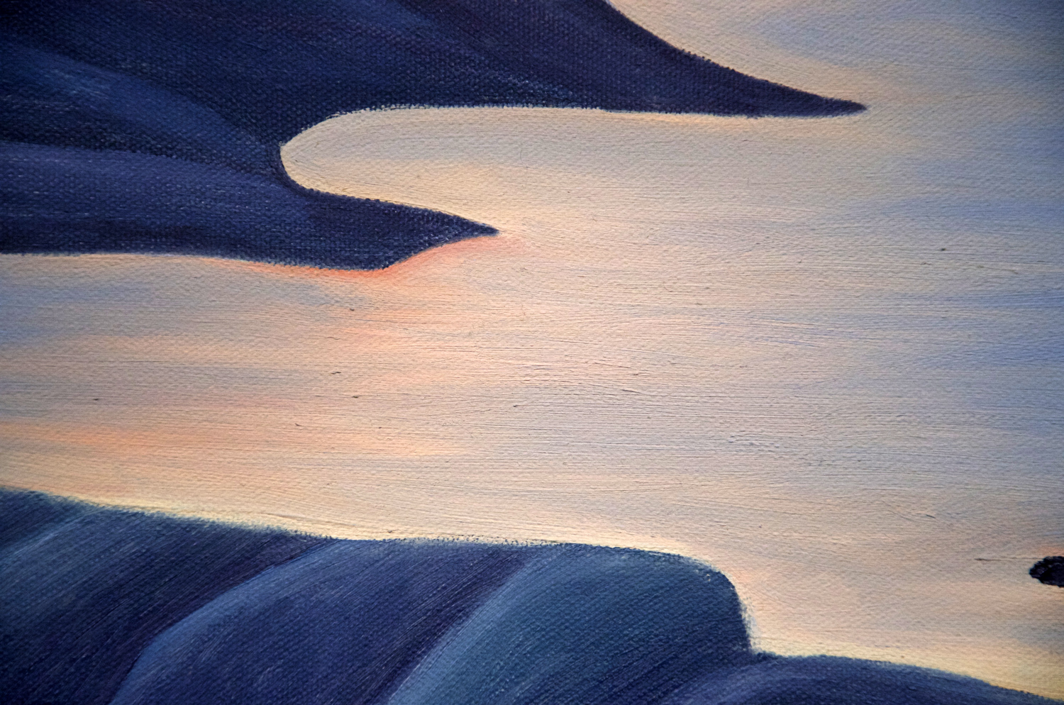 Snowy Field oil painting, by Tara Marolf