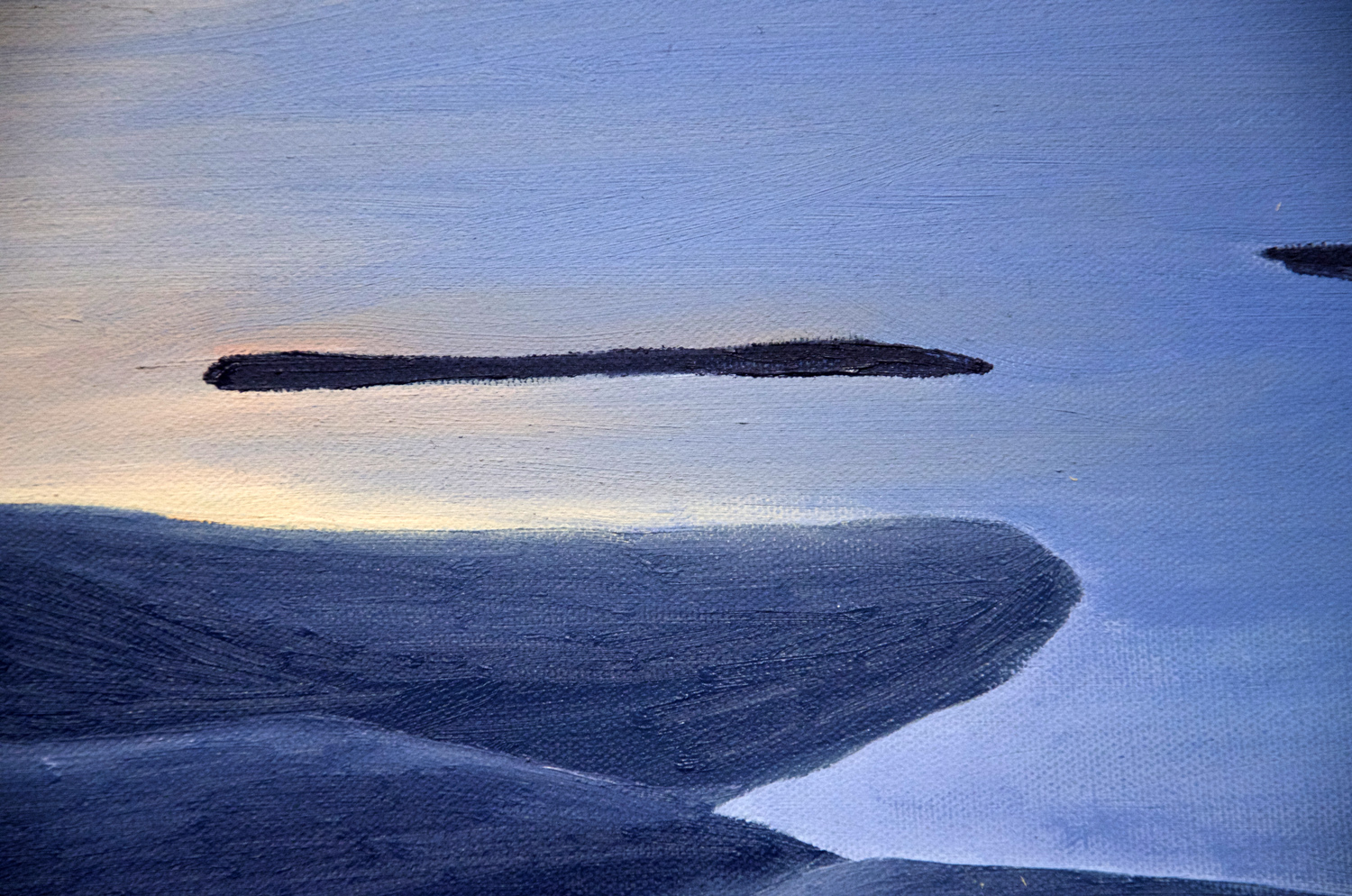 Snowy Field oil painting, by Tara Marolf