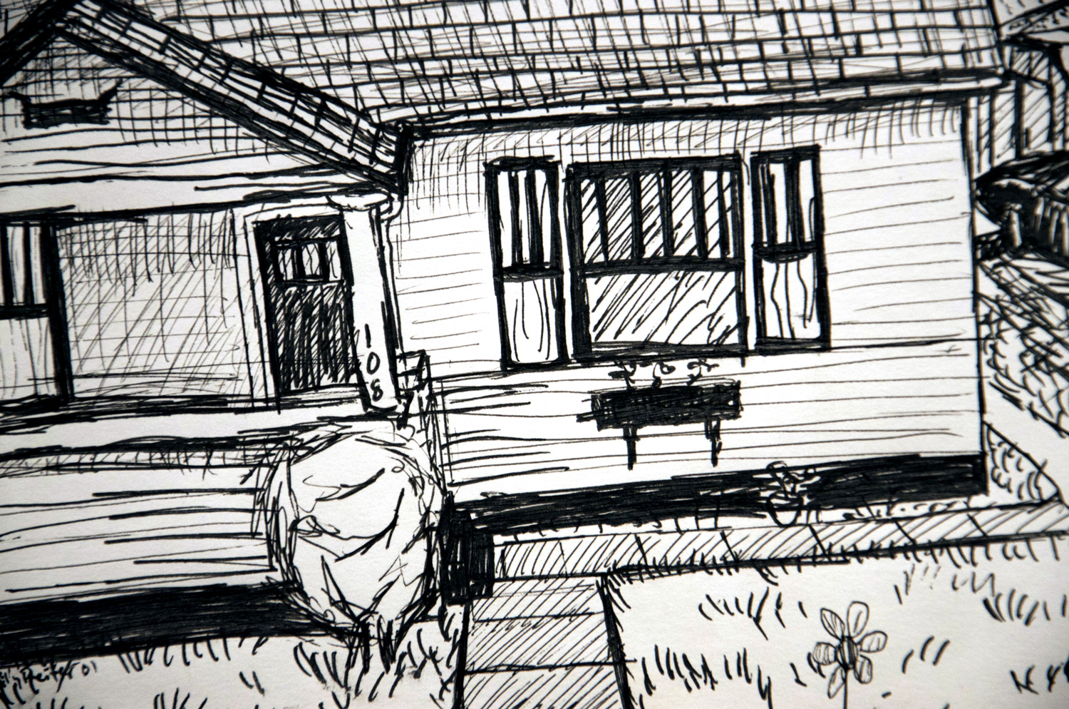 Tara's House - Summer drawing, by Billy Reiter