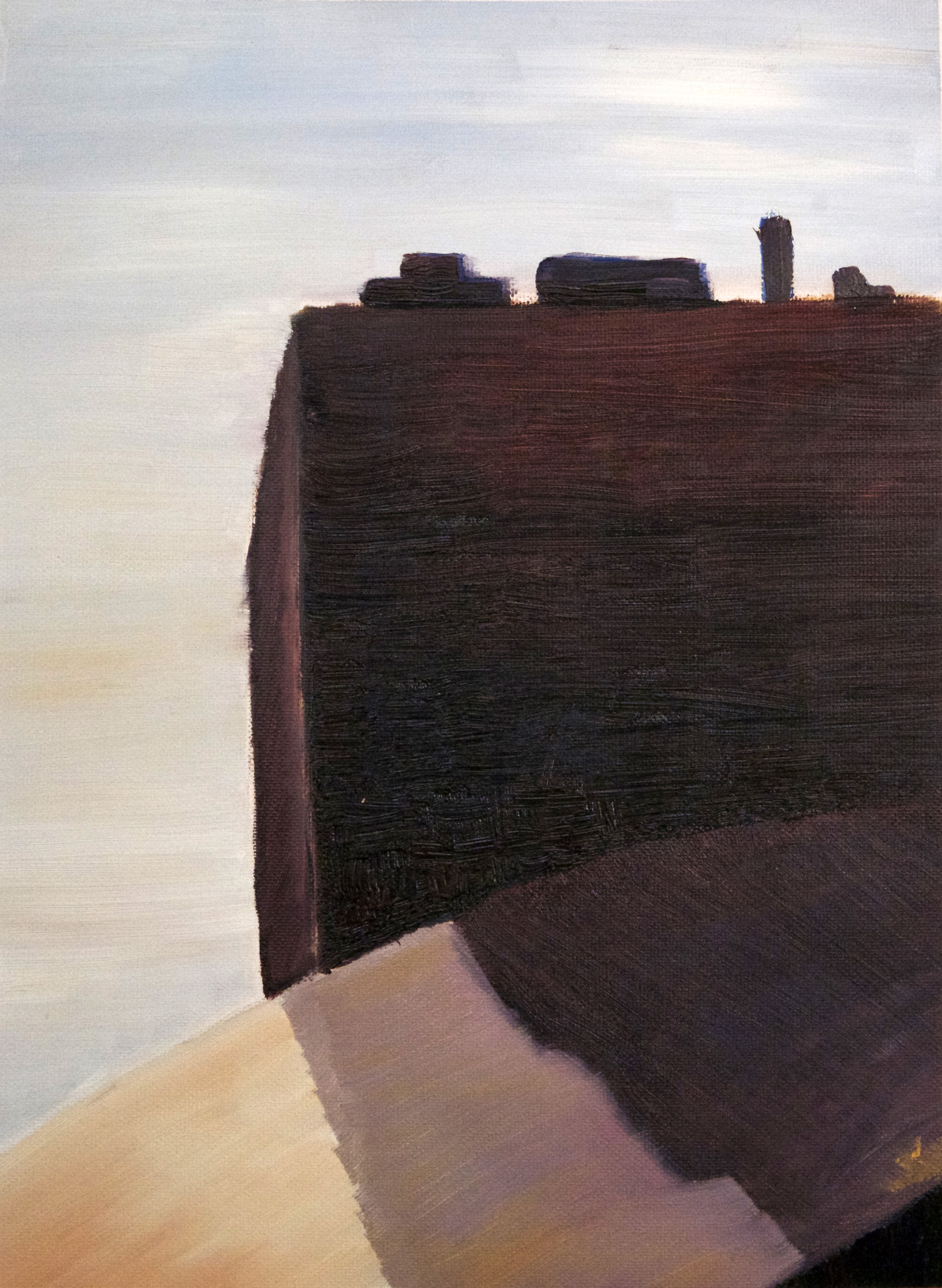 Thompson Center Reflection (Chicago) oil painting, by Billy Reiter