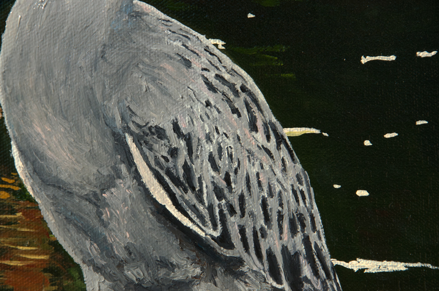 Yellow-crowned Night Heron oil painting, by Billy Reiter