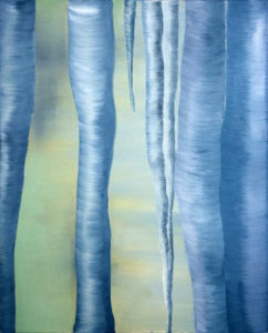 Icicles oil painting, by Tara Marolf