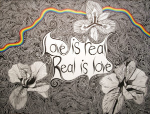 Love Is Real Flower, pen and colored pencil on paper, 24″x18″, © 2012 Tara Marolf