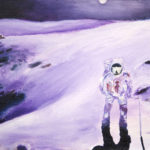 Moon Man oil painting, by Billy Reiter
