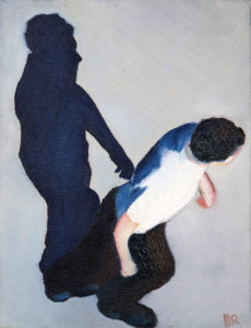 Sidewalk People #1, oil paint on canvas, © 2002 Billy Reiter