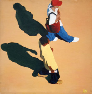 Sidewalk People #6, oil paint on canvas, © 2002 Billy Reiter