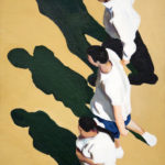 Sidewalk People #9 oil painting (Chicago), by Billy Reiter