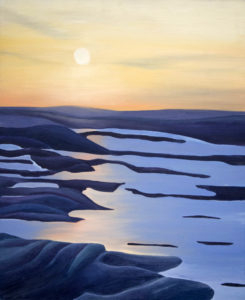 Snowy Field, oil paint on canvas, 24″x30″, © 2002 Tara Marolf