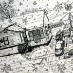 Tara's House - Winter drawing, by Billy Reiter
