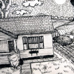 Tara's House - Summer drawing, by Billy Reiter
