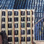 Thompson Center Spaceship (Chicago) oil painting, by Billy Reiter