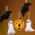 Halloween Ornaments felt craft, by Tara Marolf