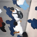 Sidewalk People #2 oil painting (Chicago), by Billy Reiter