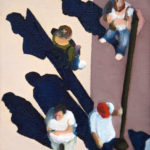 Sidewalk People #7 oil painting (Chicago), by Billy Reiter