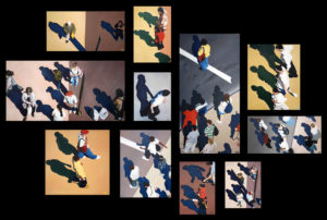 Sidewalk People, oil paint on canvas, © 2002 by Billy Reiter
