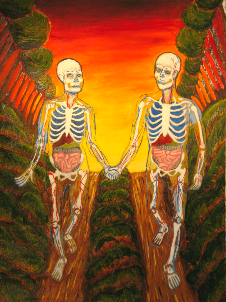Love Is More Than Skin Deep, oil paint on canvas (unfinished), 3'x4', © 1998 Billy Reiter