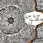 Love Is You flower drawing, by Tara Marolf