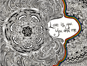 Love Is You, pen and colored pencil on paper, 8.5″x11″, © 2017 Tara Marolf