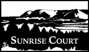 Sunrise Court - digital design, 65.6"x38.9", © 2020 Billy Reiter-Marolf, created for the Sunrise Court neighborhood in New Albin, Iowa