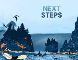 Growing Our Legacy Of Private Lands Conservation. Digital and print publication, 11″x8.5", created for the U.S. Fish and Wildlife Service, Partners for Fish and Wildlife Program’s 35th Anniversary Evaluation Summary, Design layout and artwork © 2023 Billy Reiter-Marolf